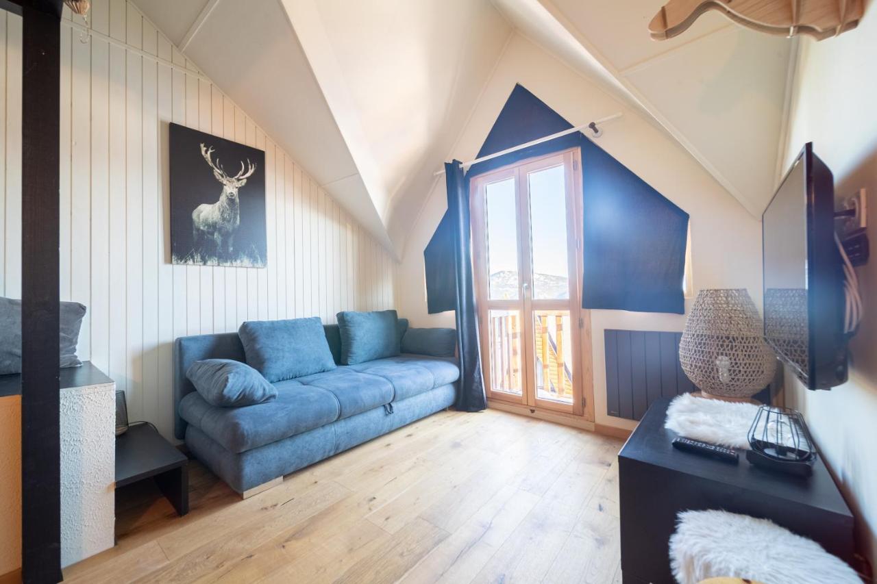 Ferienwohnung Le Cerf - Duplex Avec Superbe Vue Montagne Les Angles  Exterior foto